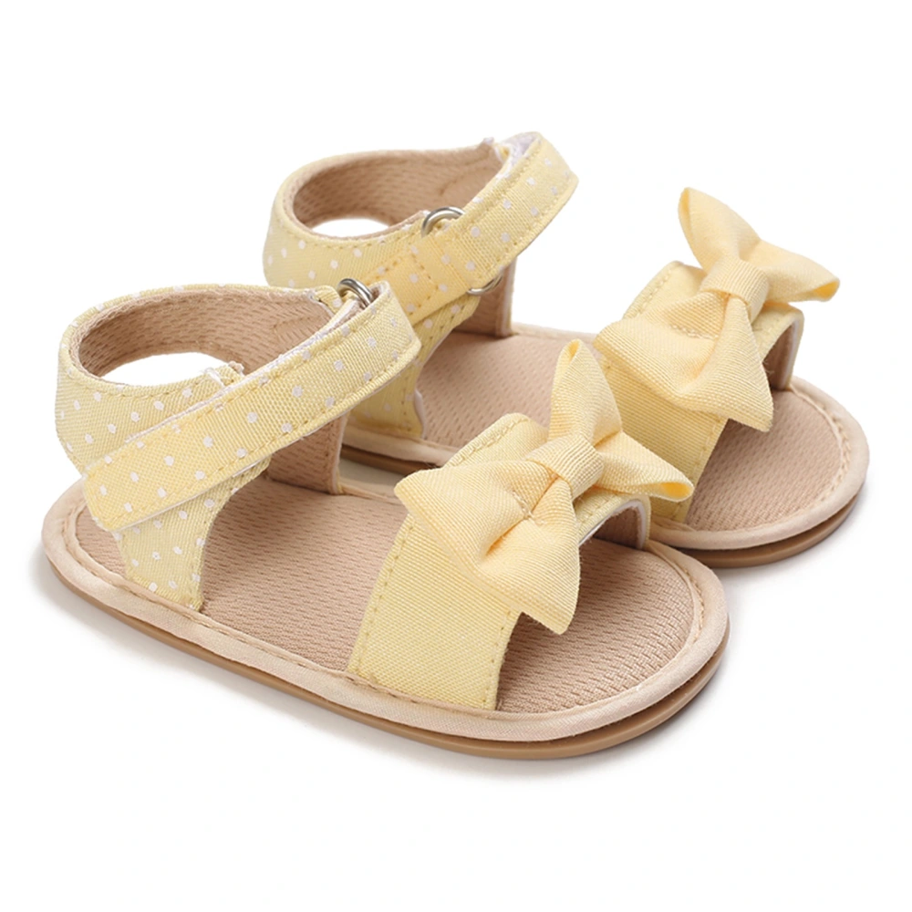 Anti-slip Sandals, Soft Sole Dot Print Bow First Walking Shoes