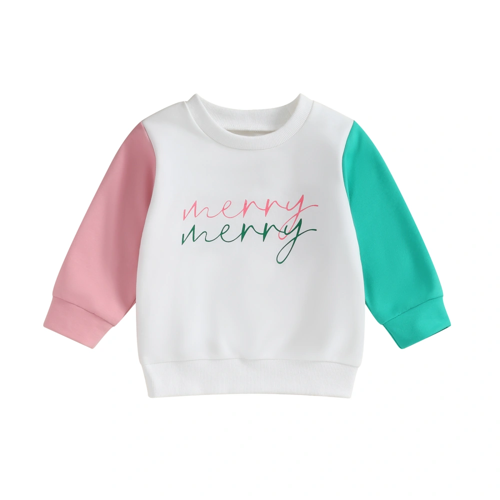 Toddler Girls Boys Sweatshirts Christmas Clothes Letter Print Tops