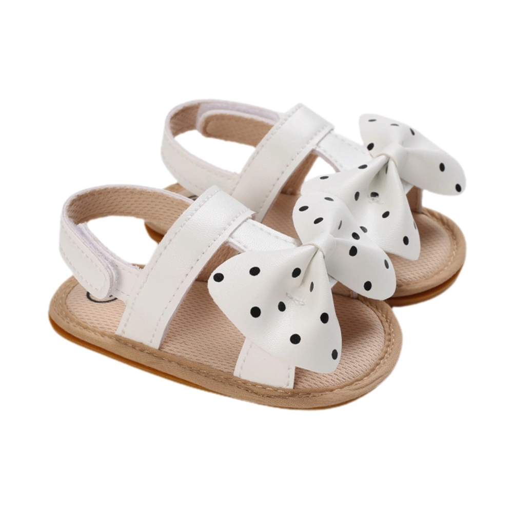 Baby Girls PU Leather Sandals, Dots Bowknot Princess Dress Shoes