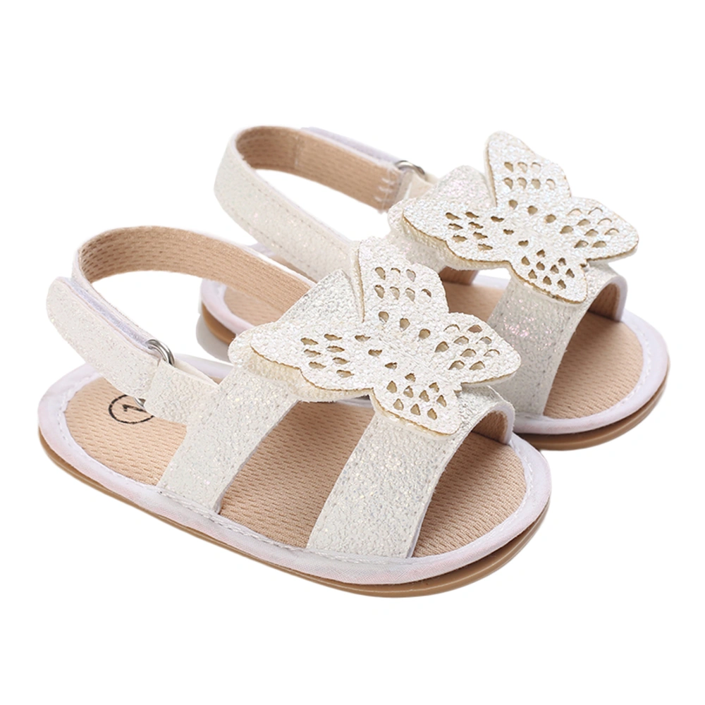 Baby Girls Summer Butterfly Sandals Non-slip Soft Open-toed Flat Shoes