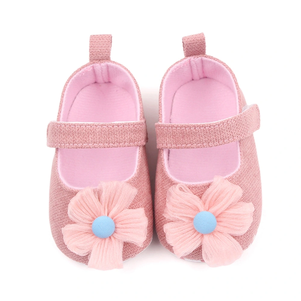 Baby Girls Premium Flats Rubber Sole Flower PU Leather Crib Shoe