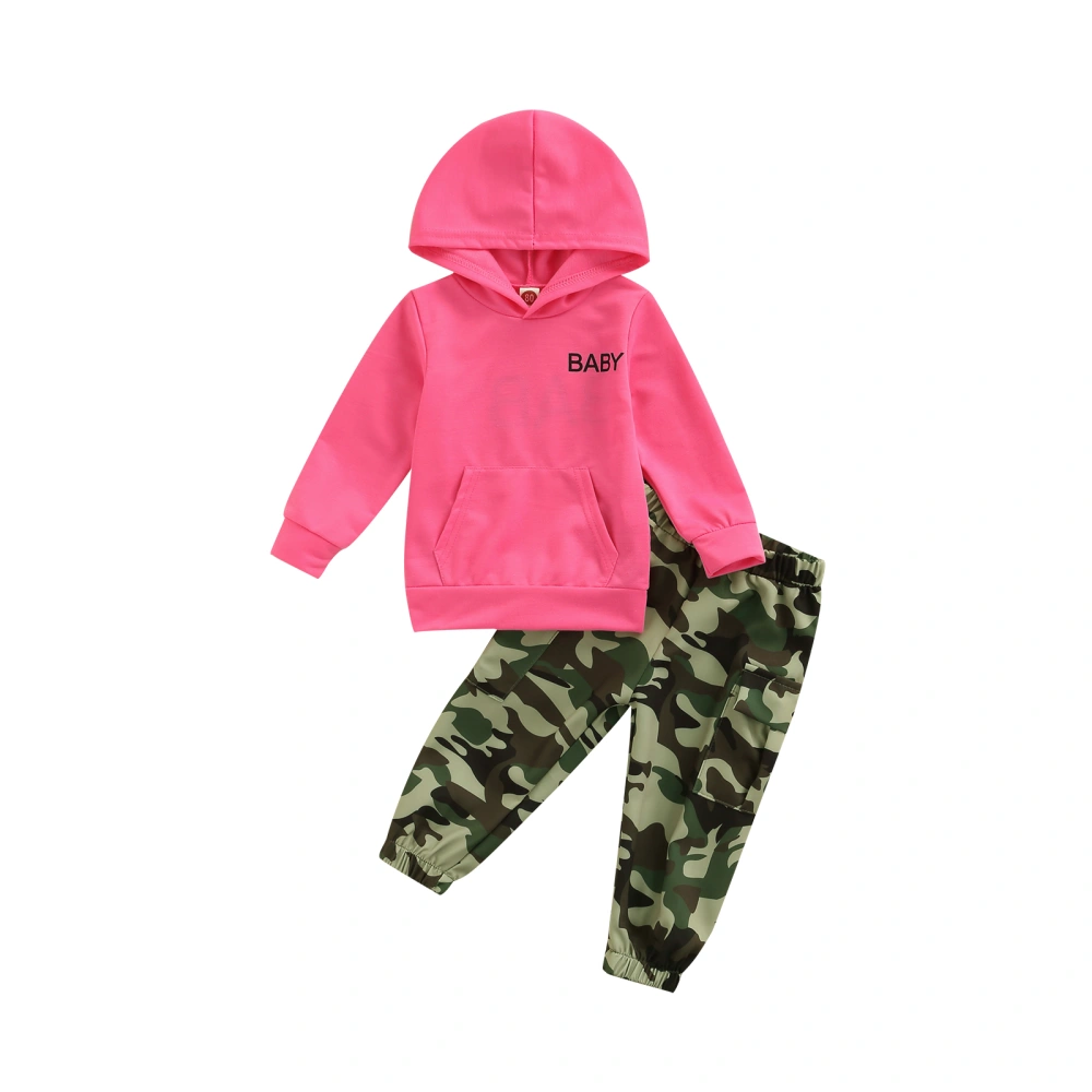 Kid Clothes Set, Baby Girl Boy Hooded Tops Sweatshirt Camouflage Pants