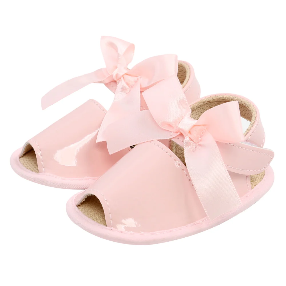 Baby Girl's Sandals, Bowknot Decoration Soft Sole Infant Girl Shoes