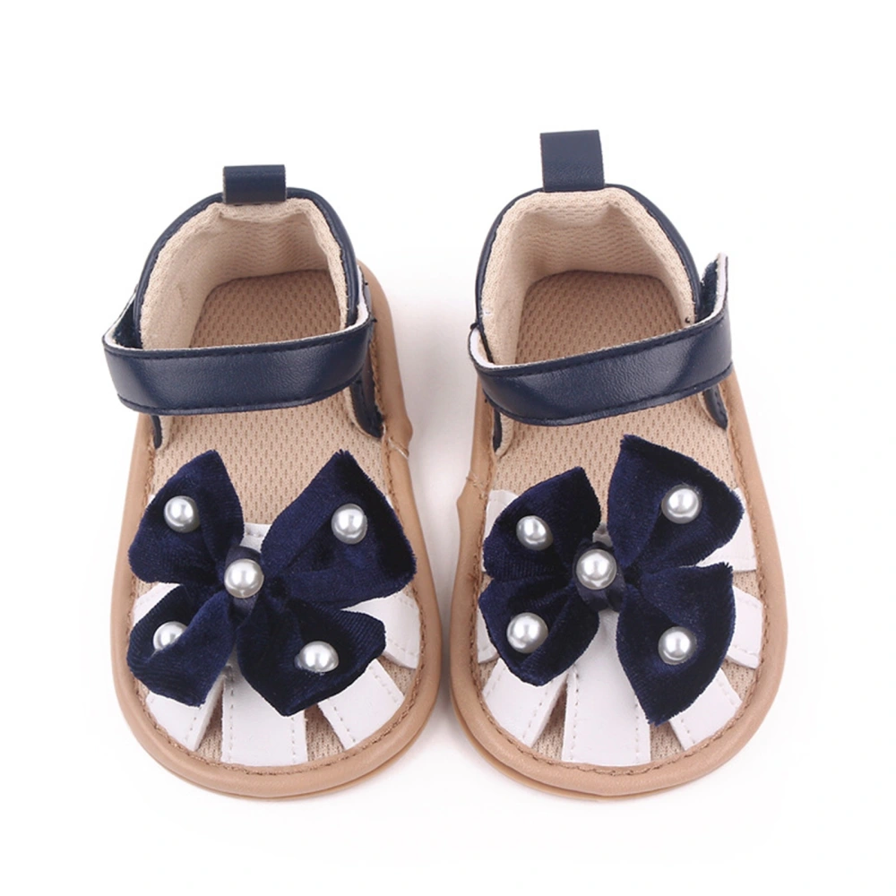 Baby Toddler Girls Sandal, PU leather Bow Pearls Non-slip Flat Shoes