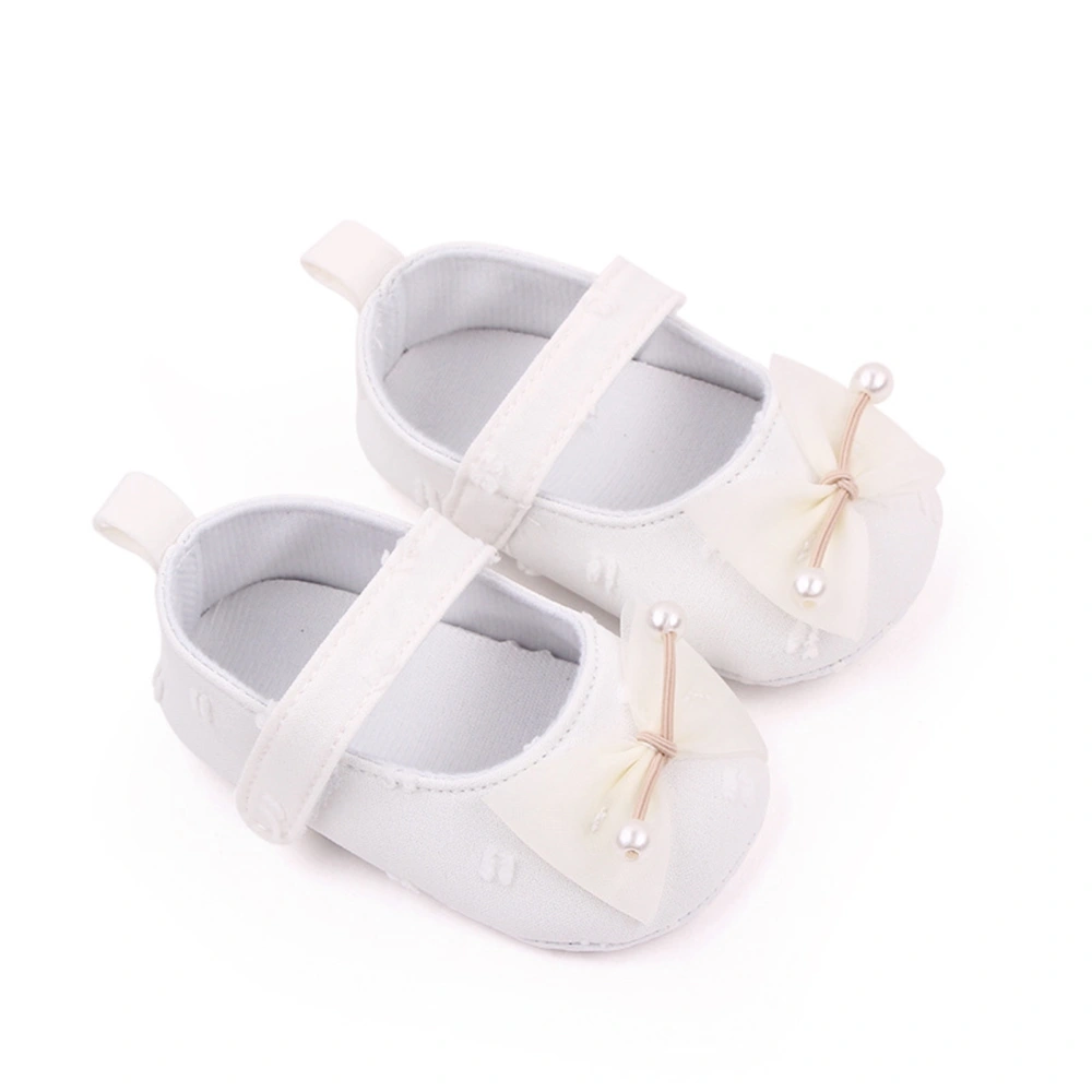 Baby Girls Bowknot Flats Non-slip Princess Wedding Dress Walking Shoes