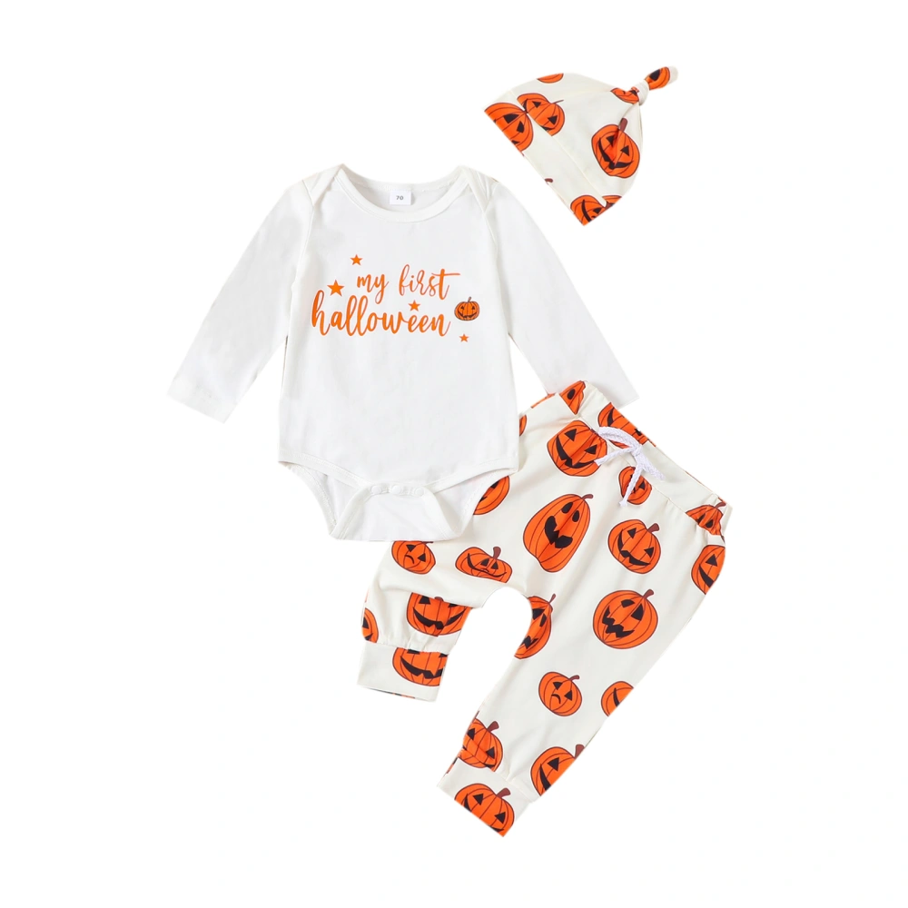 Baby Girls Boys Halloween Outfits Rompers Pants Hat Thanksgiving Set