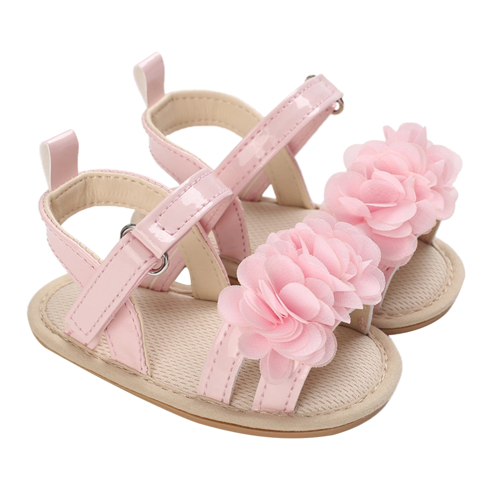 Baby Girls Toddler Shoes Ring Buckle Press Flower Embellished Sandals 