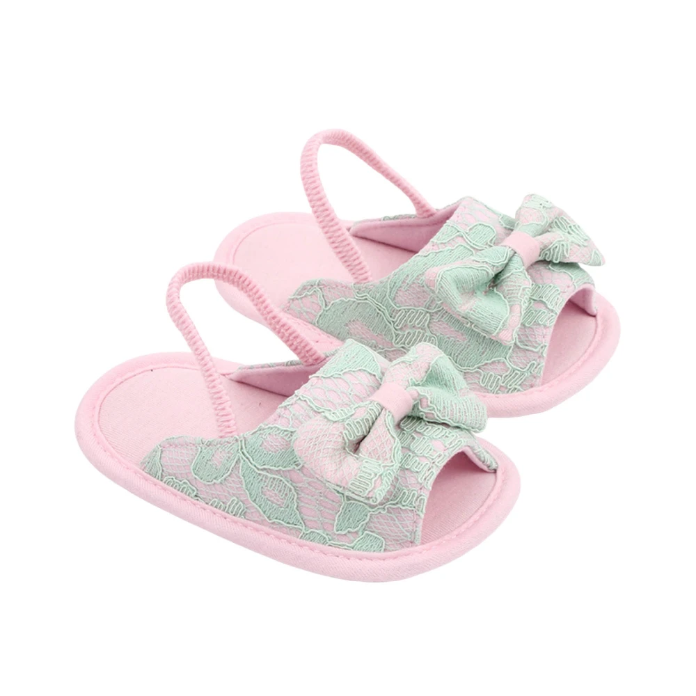 Baby Girls Summer Sandals, Lace Bow Open Toe Anti-Skid Walking Shoes