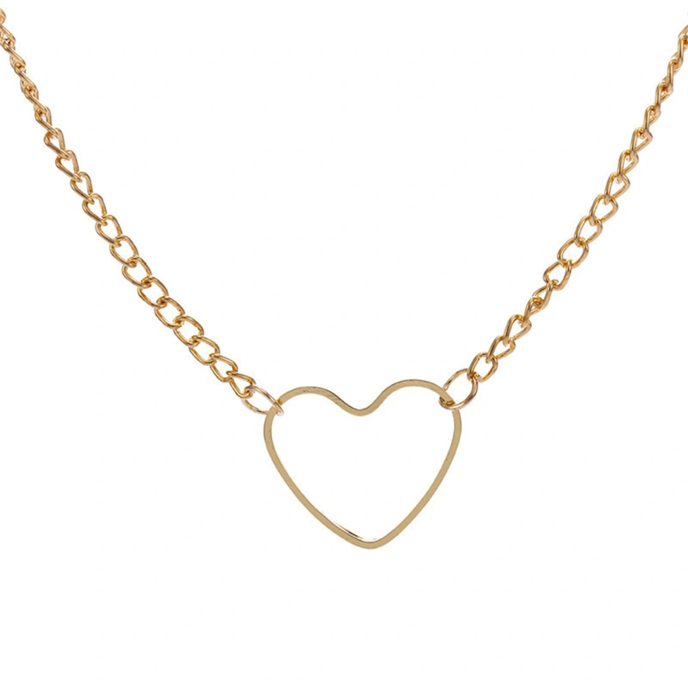 Women Choker, Alloy Heart Pendant Clavicle Chain Necklace Gift