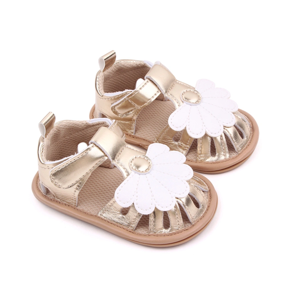 Baby Girls Sandal, PU Leather Non-slip Flower Toddler Flat Shoes