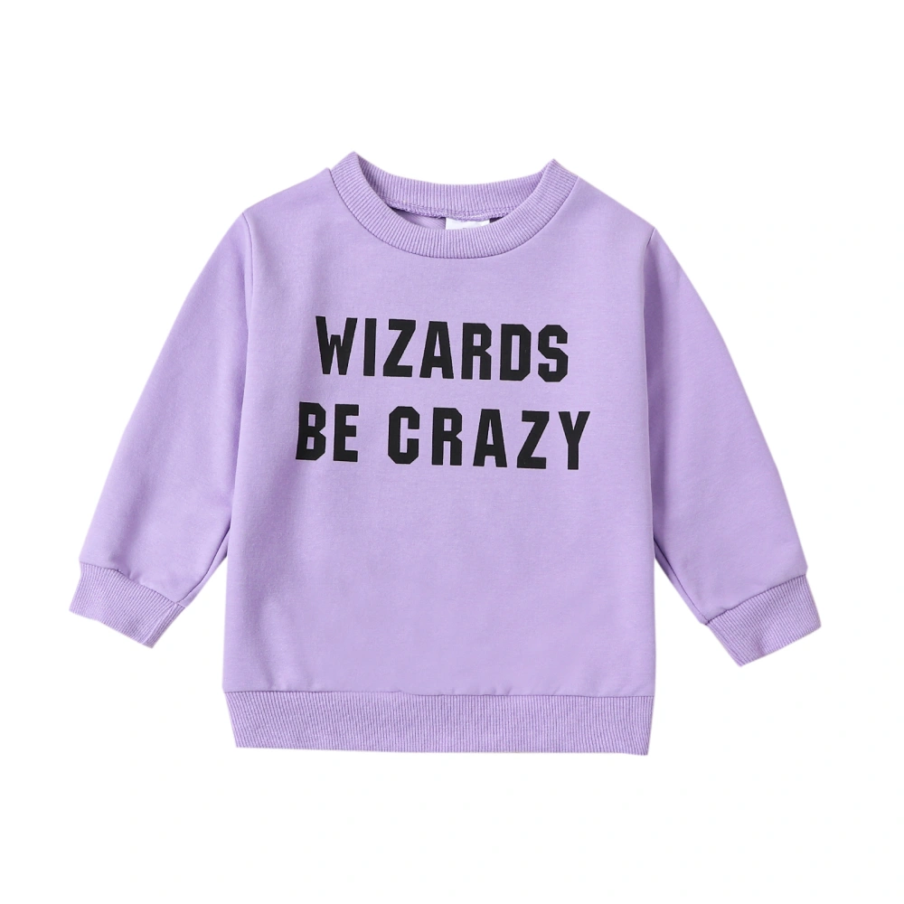 Toddler Boy Girl Halloween Sweatshirt Lette Print Long Sleeve Pullover