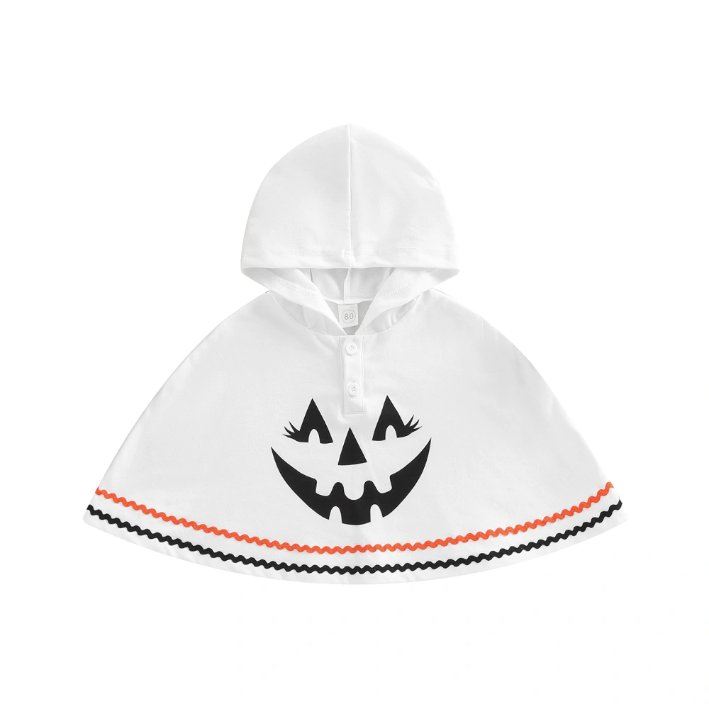 Toddlers Halloween Costume, Ghost Face Print Striped Hooded Cloak Cape