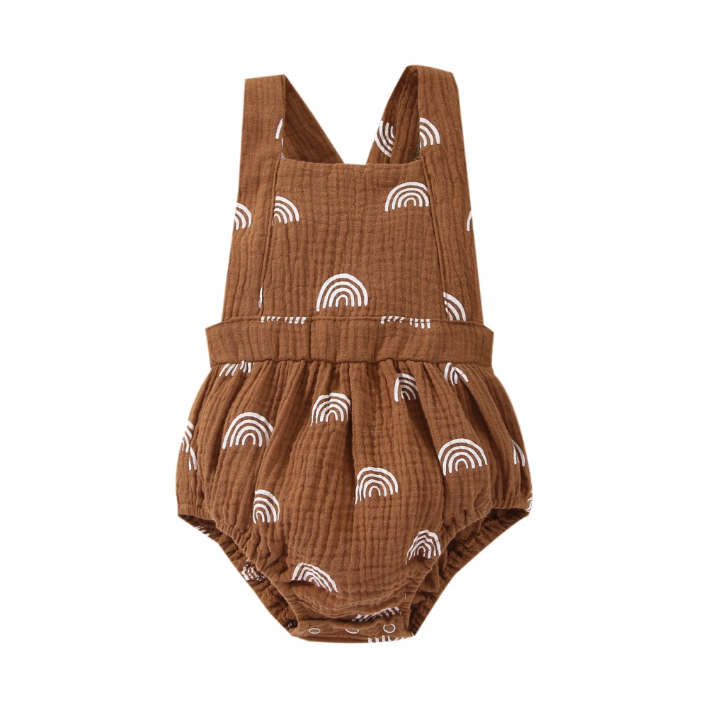 Summer Autumn Infant Romper, Printing Sleeveless Suspender Jumpsuit