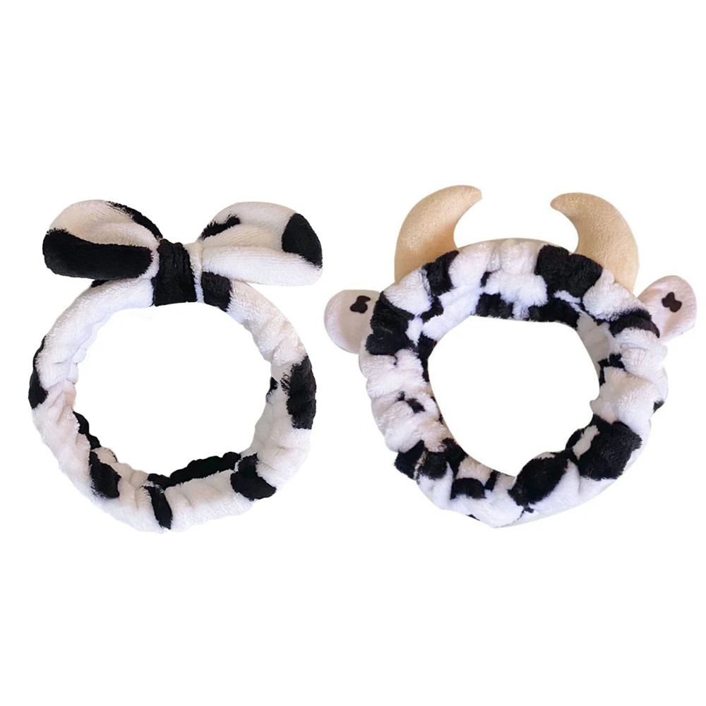 Spa Headband, Cow Bow Facial Makeup Headband for Washing Face