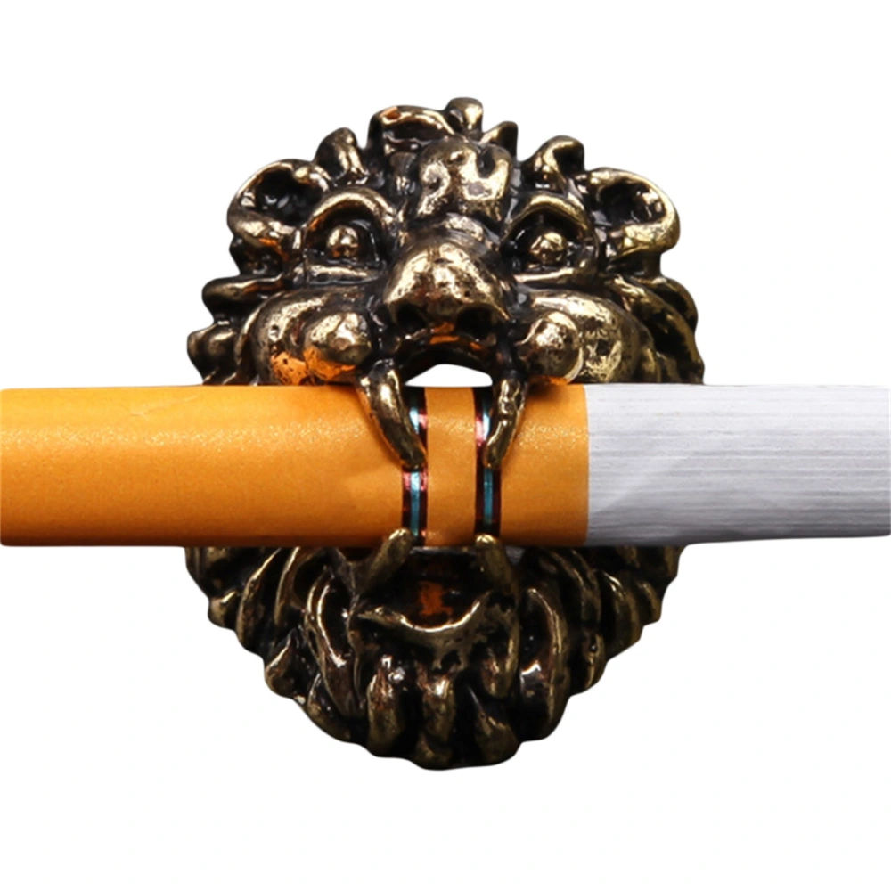 Ring Holder Lion Head Clip Games Men Women Smoke Gift Decoration 