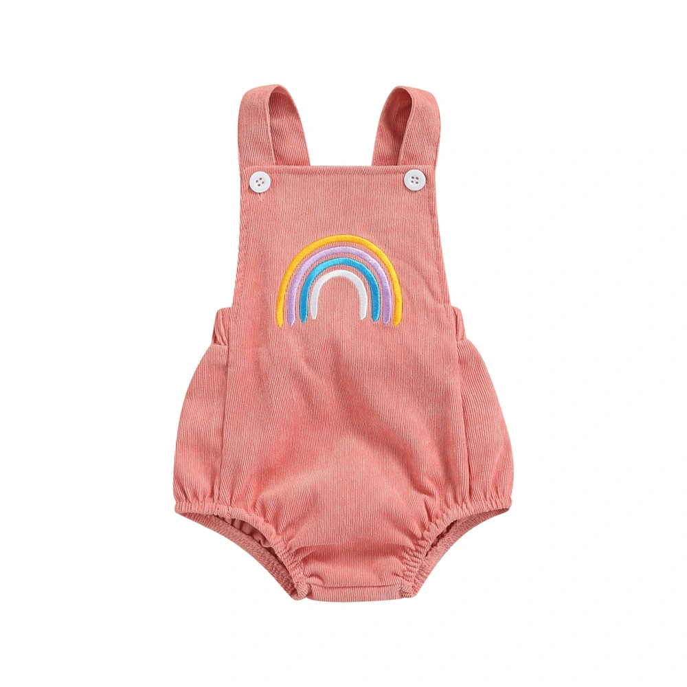 Infant Baby Sleeveless Romper, Rainbow Pattern Short Bodysuit