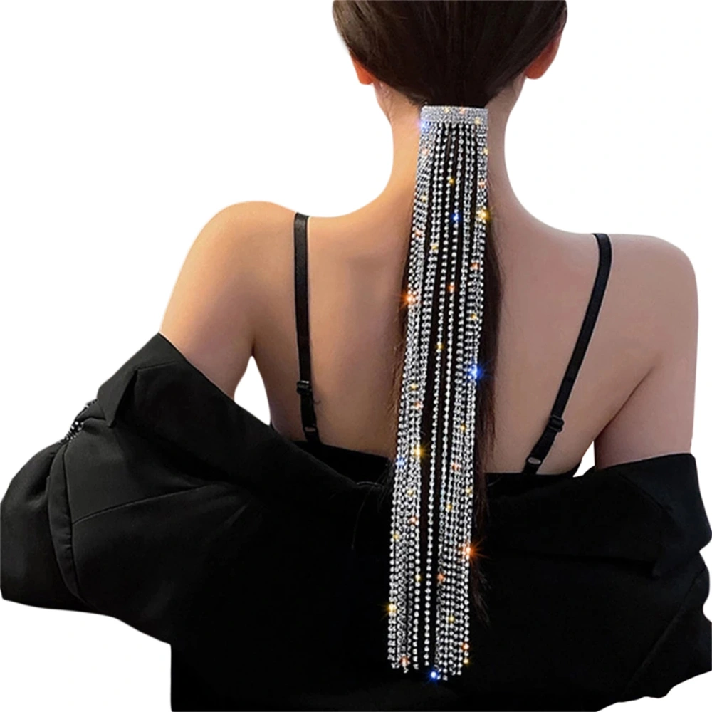 Women's Tassel Style Hair Clip, Rhinestone Decor Non-Slip Hair Decor