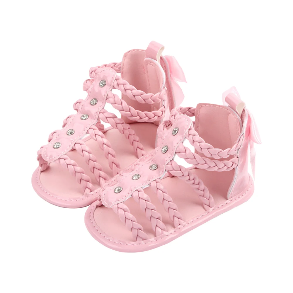 Baby Girls Summer Sandals, Anti-Slip PU Leather Hollow Out Flat Shoes