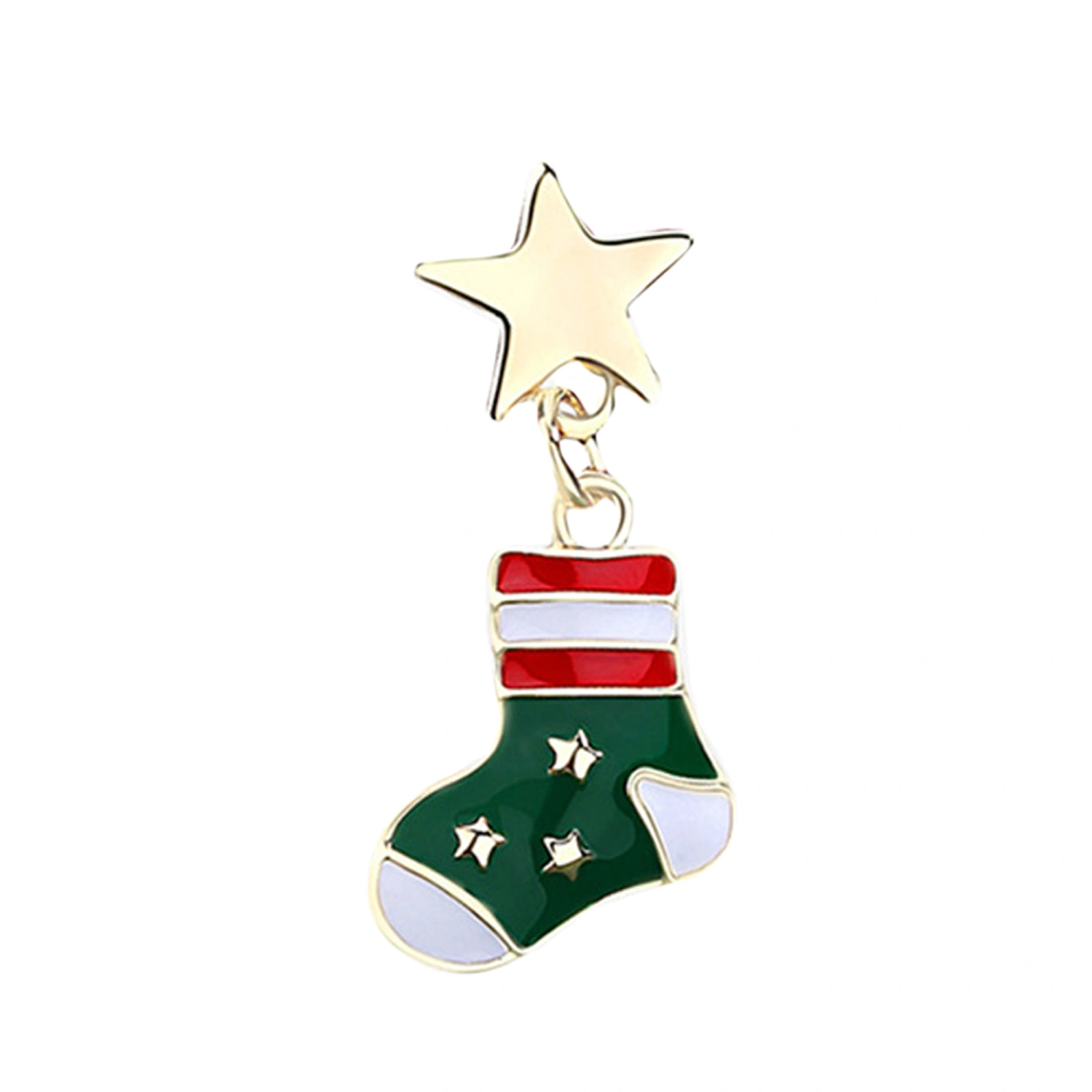 Women Earring Christmas Alloy Moon Star Asymmetric Pendent Set