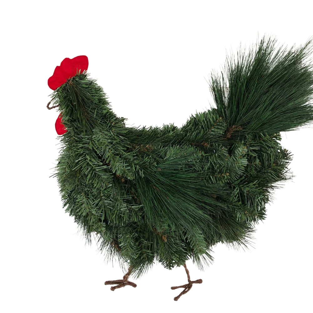 Wall Decor, Christmas Cock Wreath Decorative Pendant Hanging Ornament