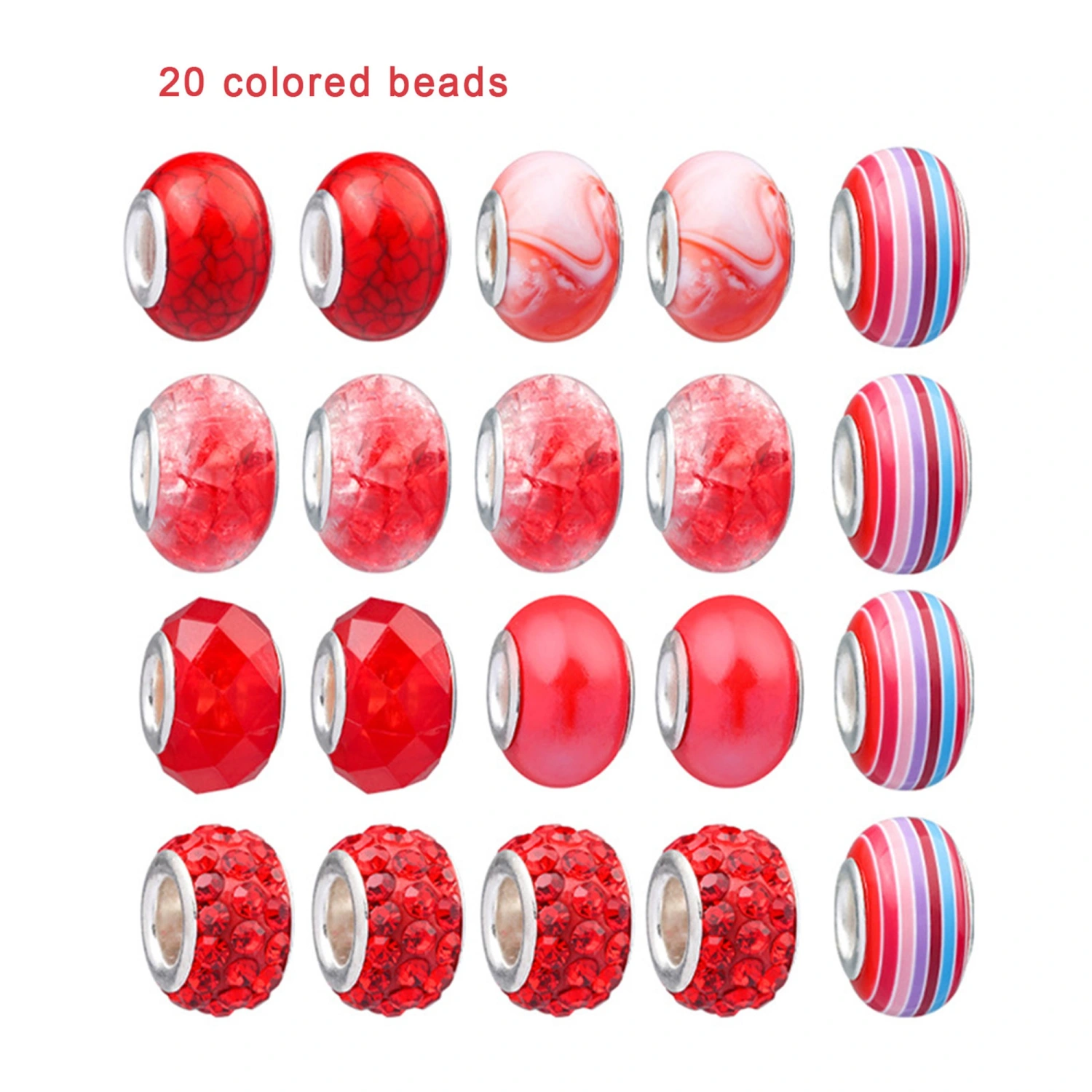 Beads Bracelet Making Kit, Colorful Charm DIY Jewelry for Kids Girls