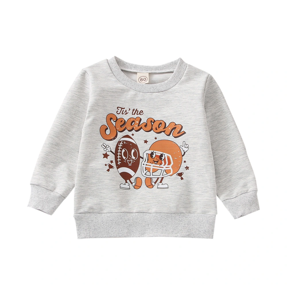 Toddler Baby Pullovers, Long Sleeve Rugby Letter Print Sweatshirts