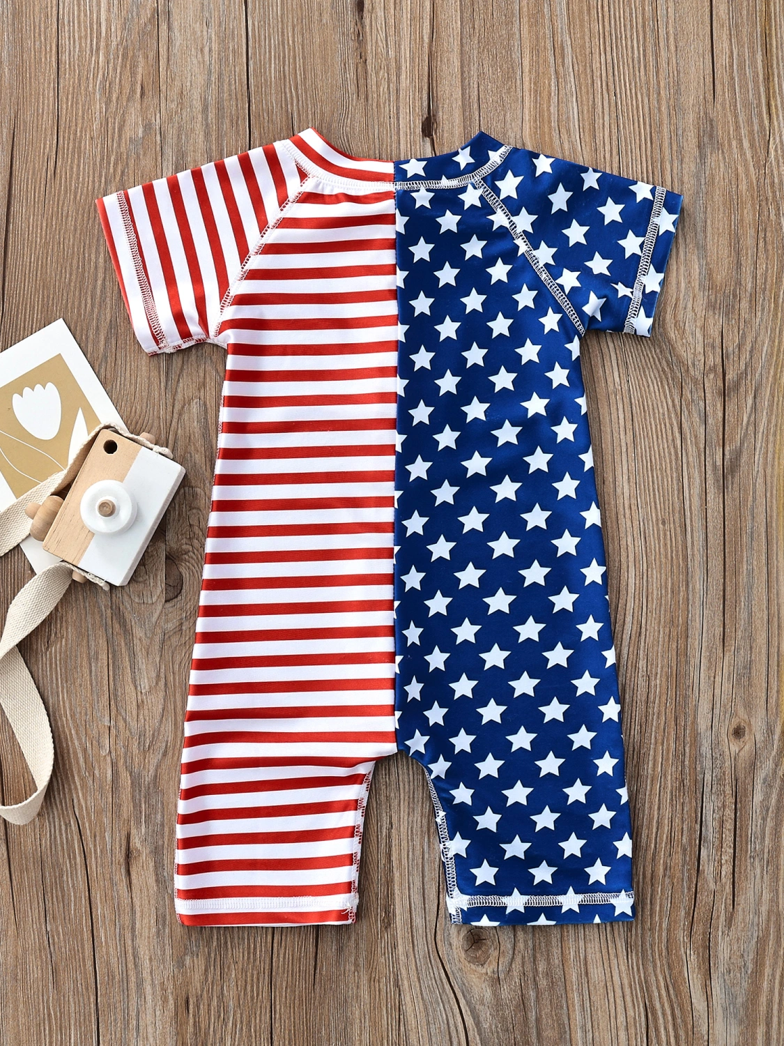 Children Swimwear One Piece, Boy Independence Day Zipper Bathing Suit