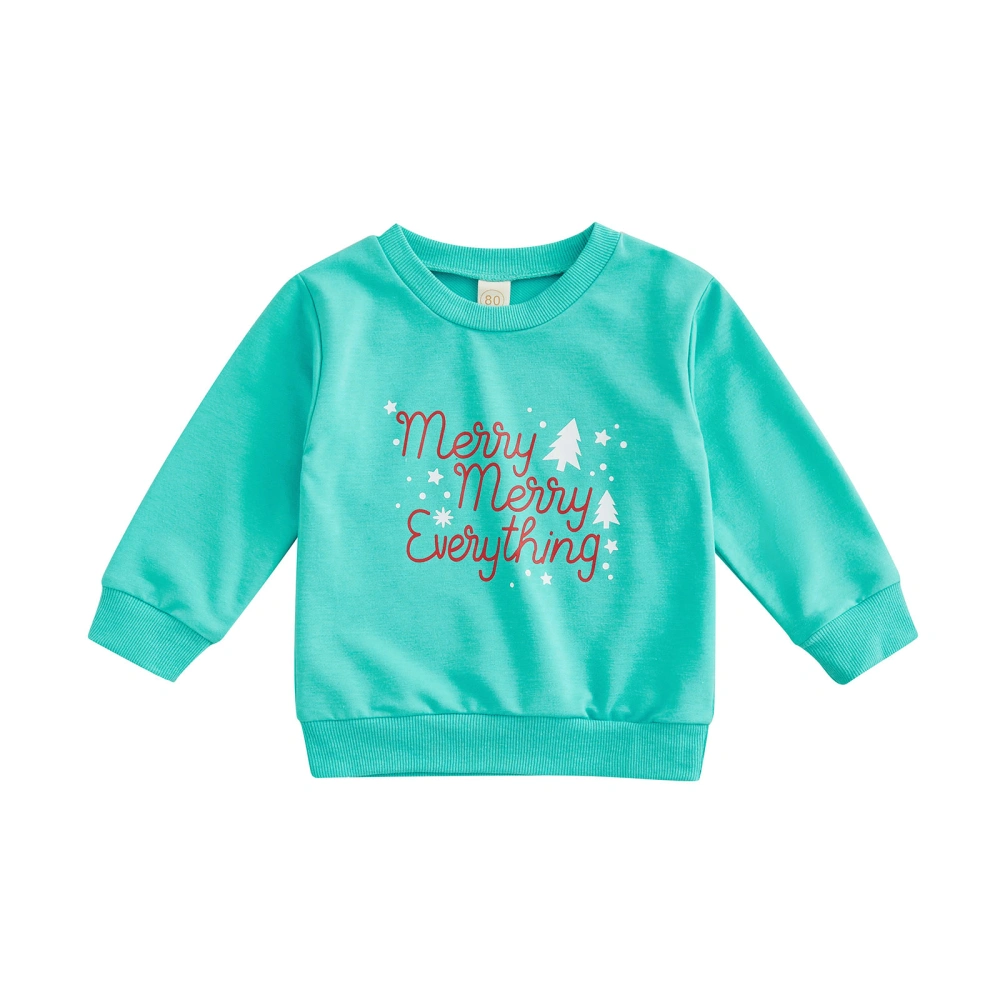 Christmas Kids Toddler Sweatshirt Letter Printed Long Sleeve Pullover