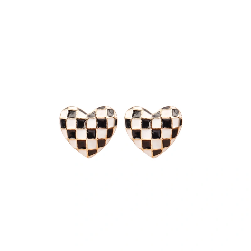 Ladies Sweet Style Earrings, Heart Shape Eardrop Ear Stud   