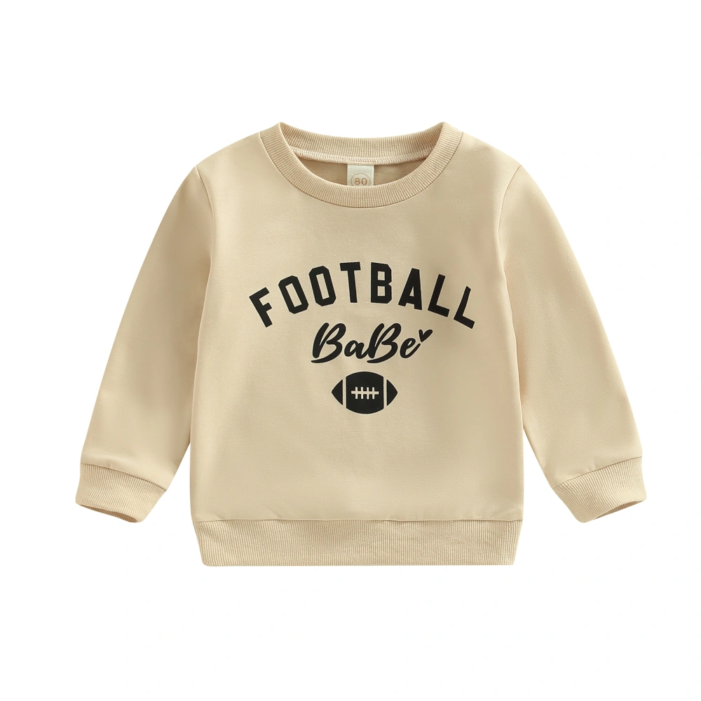 Toddler Boys Autumn Long Sleeve O Neck Letter Rugby Print Sweatshirt