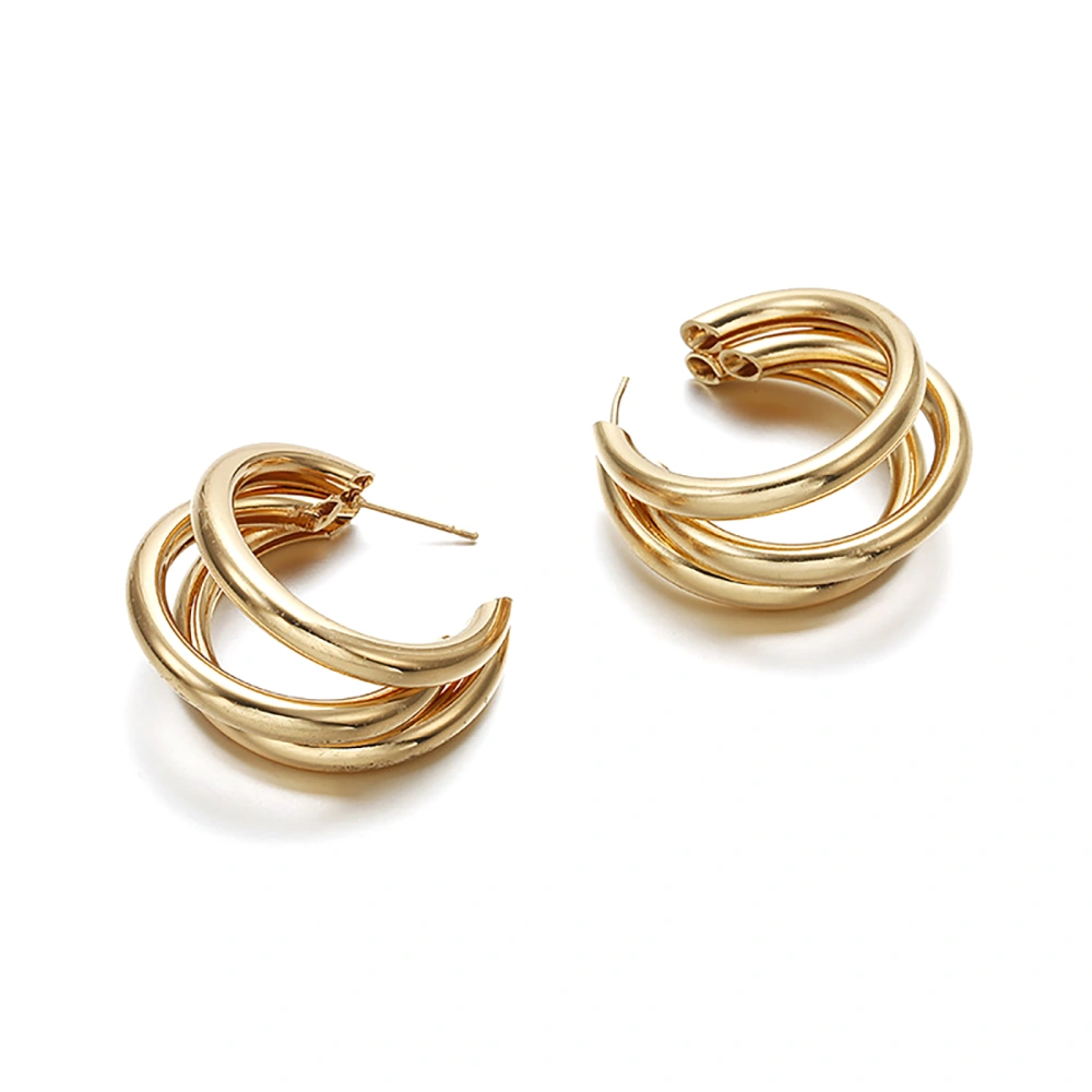 Hoop Twist Earrings, C-Shaped Airy Fashion Earrings Gift for Women