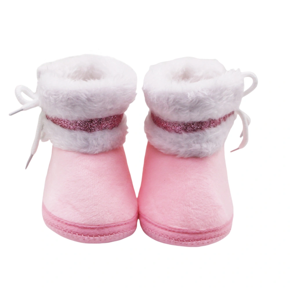 Winter Girl Boy Shoes Anti-Slip Home Warm Plush Drawstring Boots 