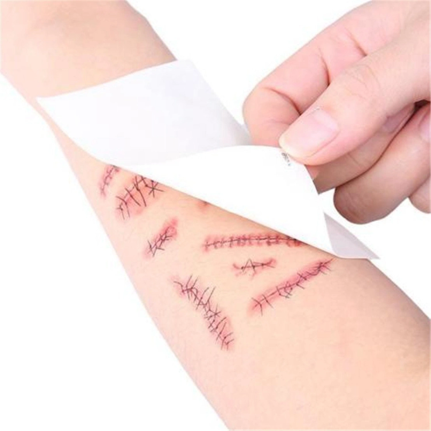Halloween Tattoo Stickers, Realistic Fake Bloody Scar Tattoo Decals