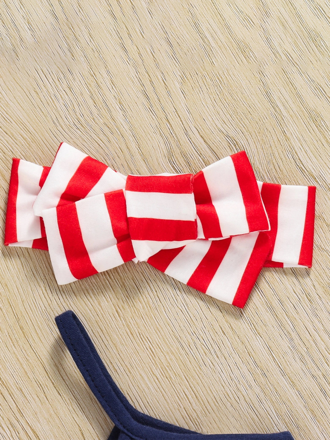 Baby Girl Clothes Set Stripe Bobbles Tops Patchwork Hem Pant Headband