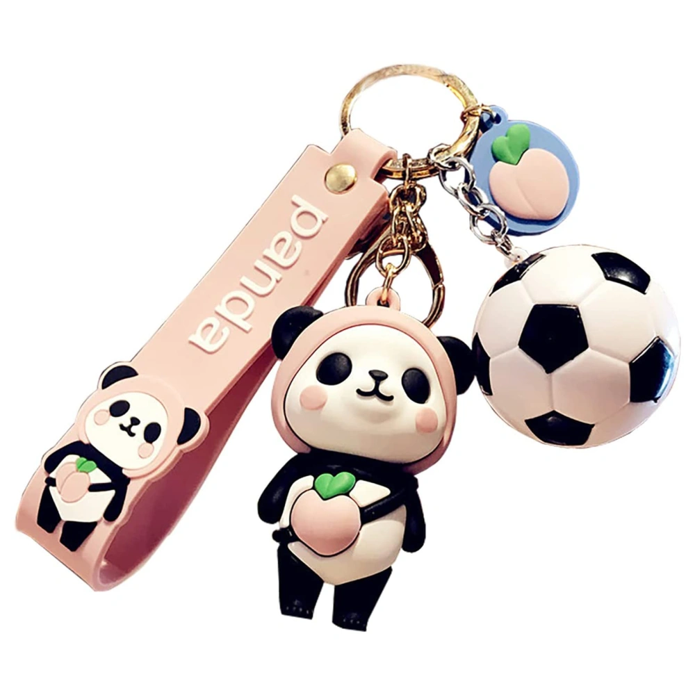 Key Chain, Cartoon Panda Fruit Football/Bell Pendants Key Chain