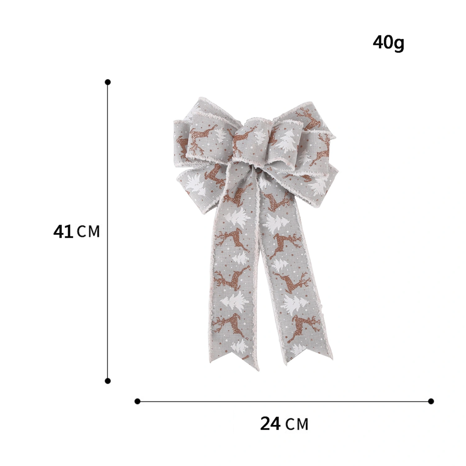 Christmas Tree Topper, Farmhouse Topper Bow Ornament for Home