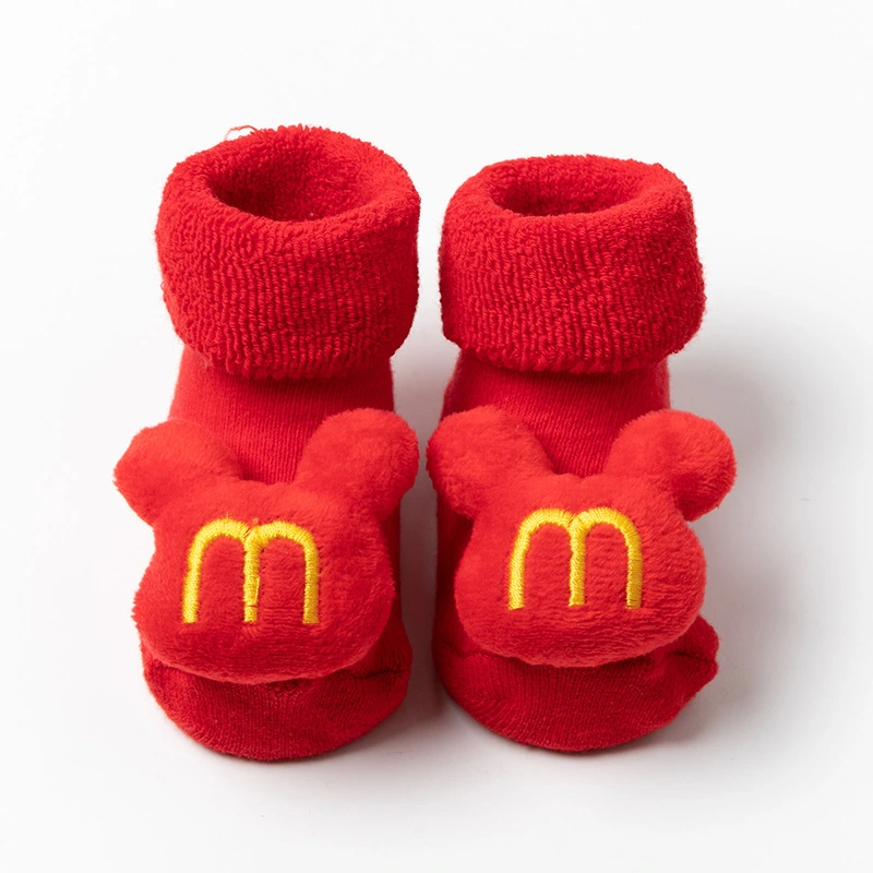 Toddler Baby Grip Socks Warm Stretch Christmas Anti-slip Floor Socks