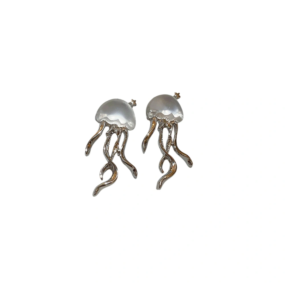 Women Ear Studs, Exquisite Elegant Jellyfish Earrings Jewelry Gift