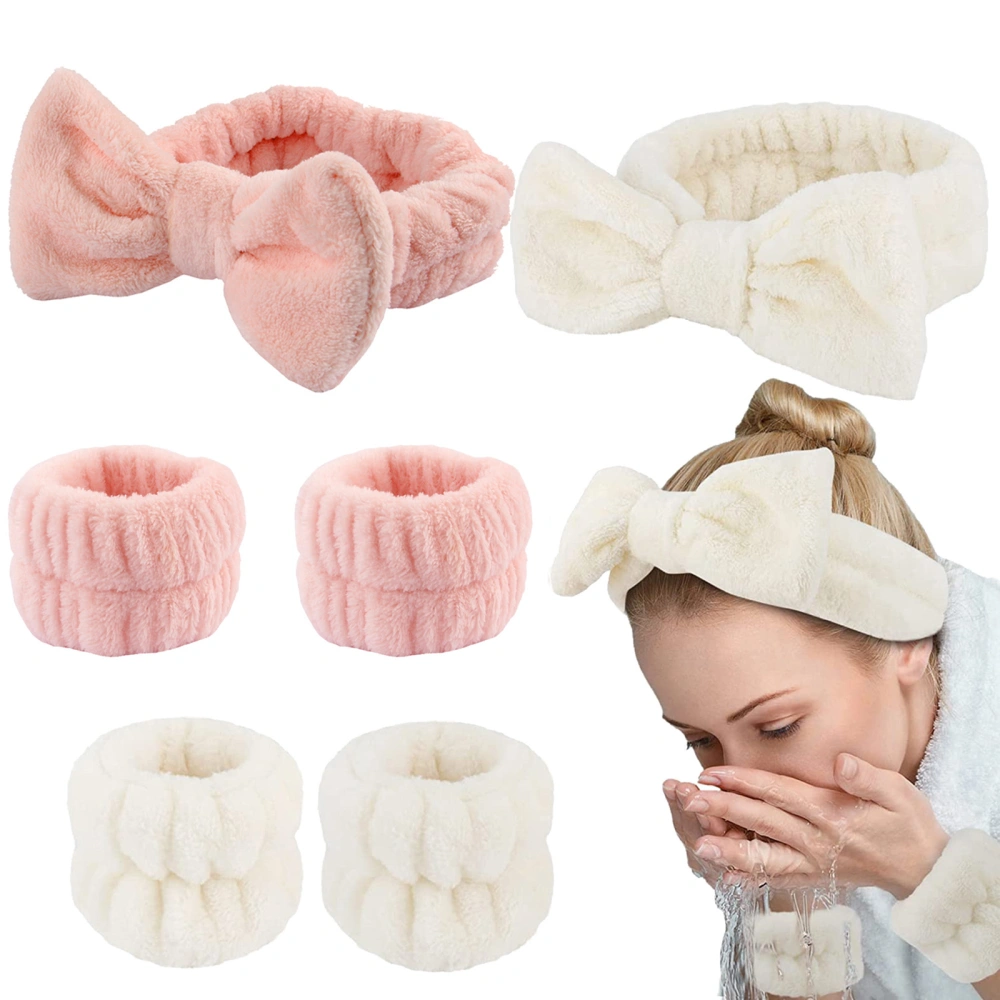 Face Wash Hair Band Wrist Solid Plush Practical Headband Accessories