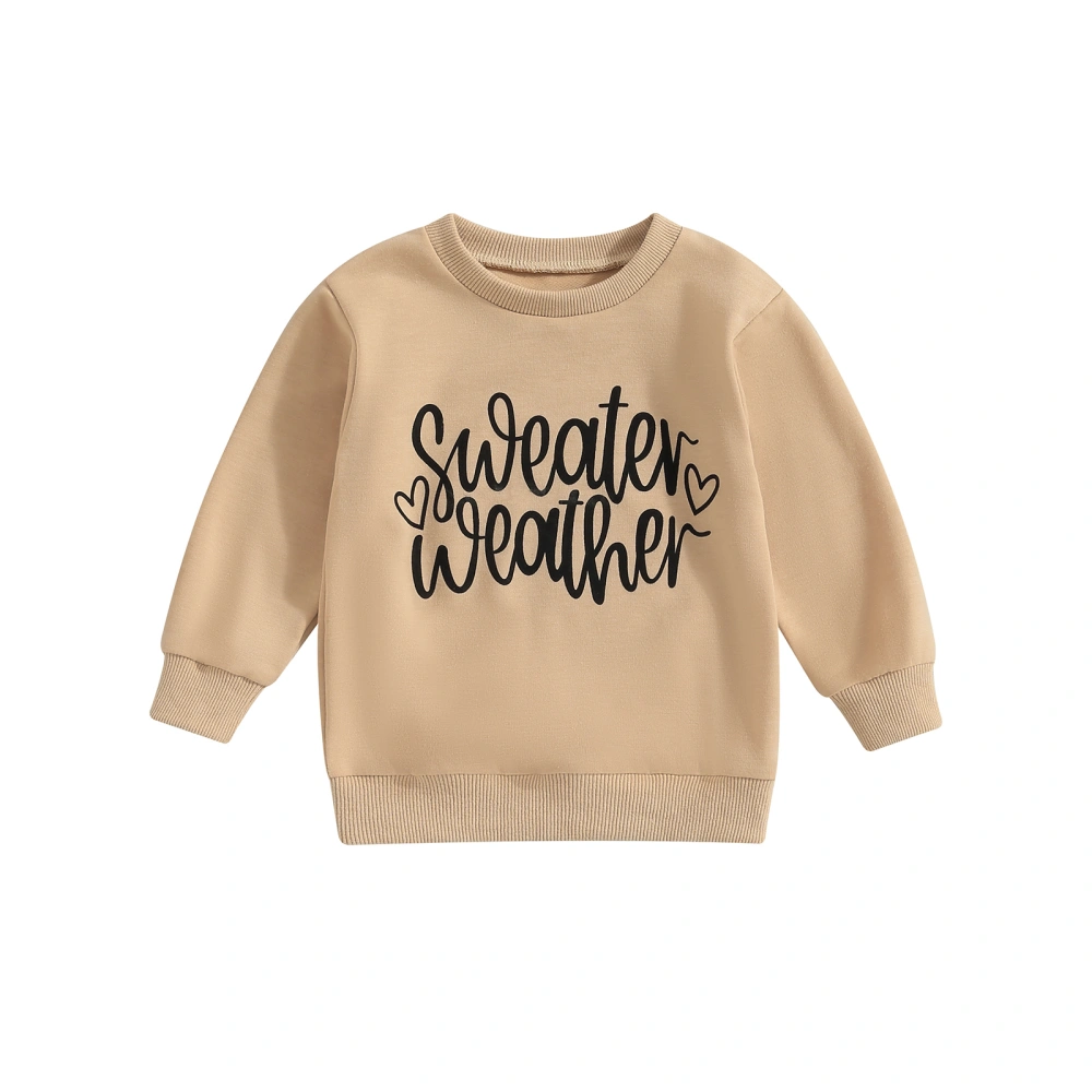 Toddler Sweatshirts Long Sleeve Letter Pullovers Fall Baby Clothes