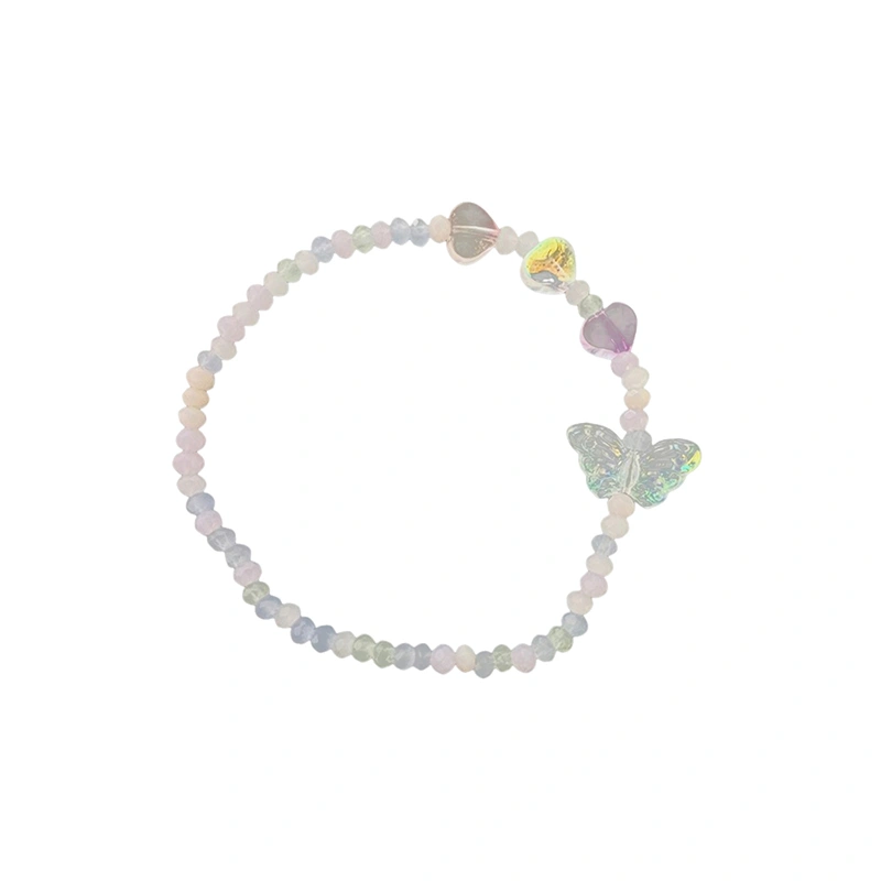 Butterfly Bracelets for Women Dainty Beaded Crystal Bracelets Anklets