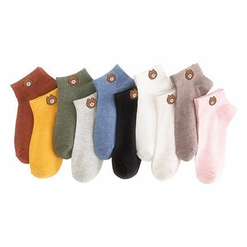 Ladies Ankle Socks, Adults Cartoon Little Bear Anklet Cotton Socks