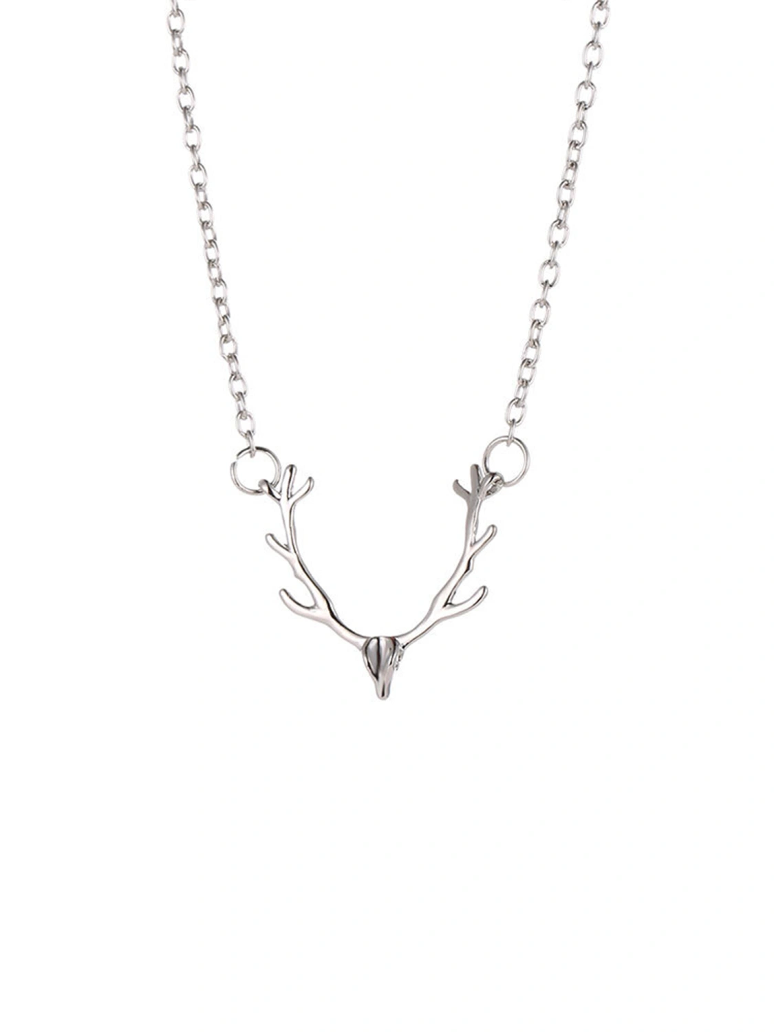 Women Deer Necklace, Dainty Elk Antler Necklace Birthday Gift