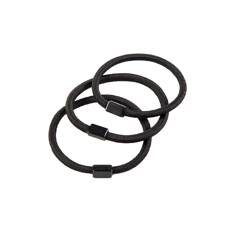 Simple Black Buckle Rubber Band Elastic Head Tie Hair Band Headwear