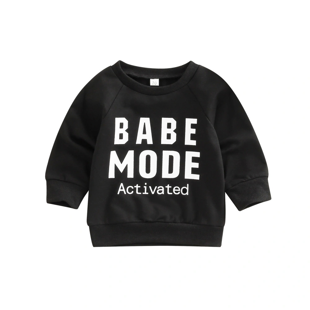 Toddlers Streetwear Sweatshirt, Letters Print Crew Neck Pullover