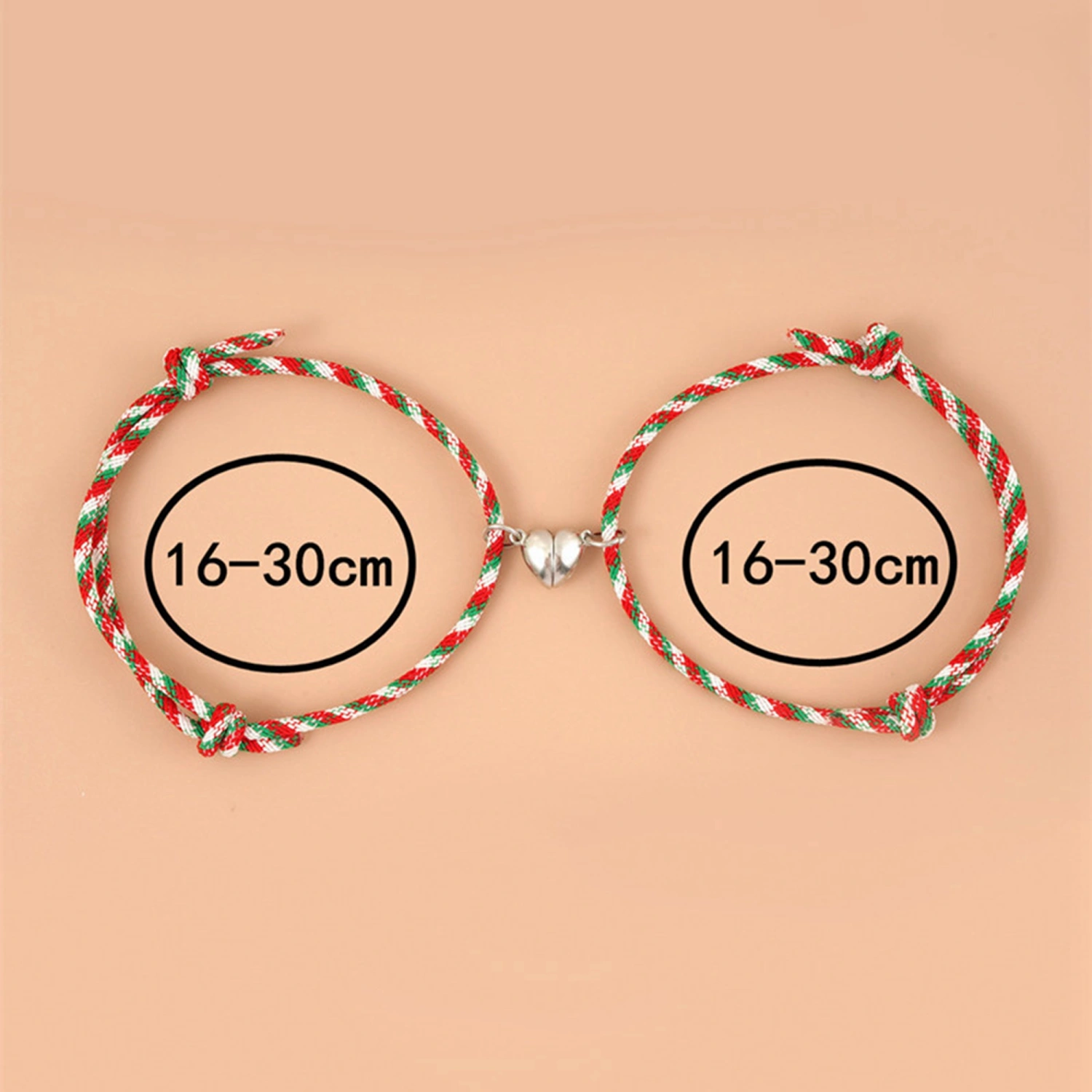 Heart-Shaped Magnet Couple Bracelets, Christmas Gift for Women Men
