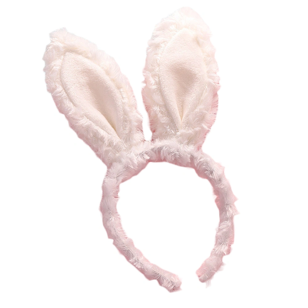 Bunny Ears Headband,Plush Rabbit Ear Hairband for Woman Kids