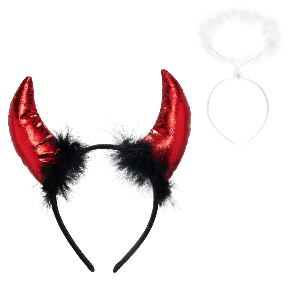 Devil Horn Angel Headbands Hair Hoop Cosplay Headwear for Women Girl 