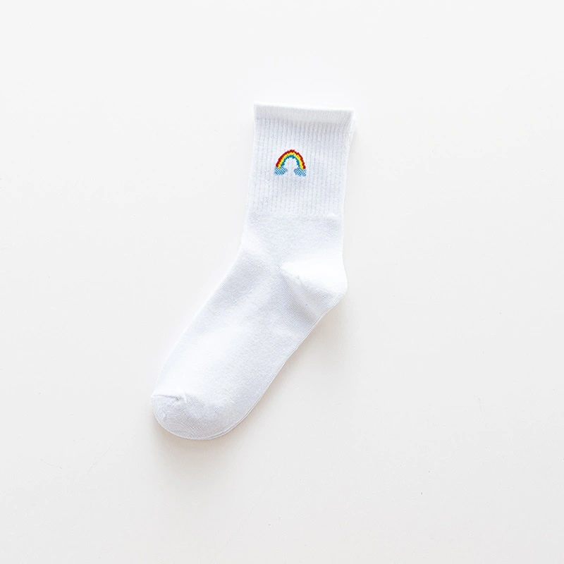 Women Cute Socks Knitting Fall Winter Warm Thick White Socks 