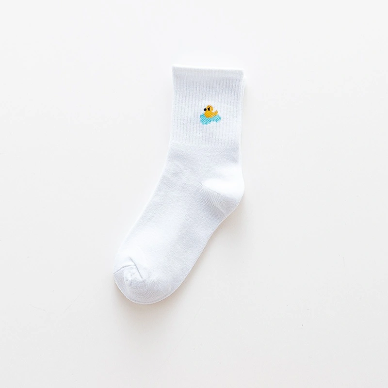 Women Cute Socks Knitting Fall Winter Warm Thick White Socks 